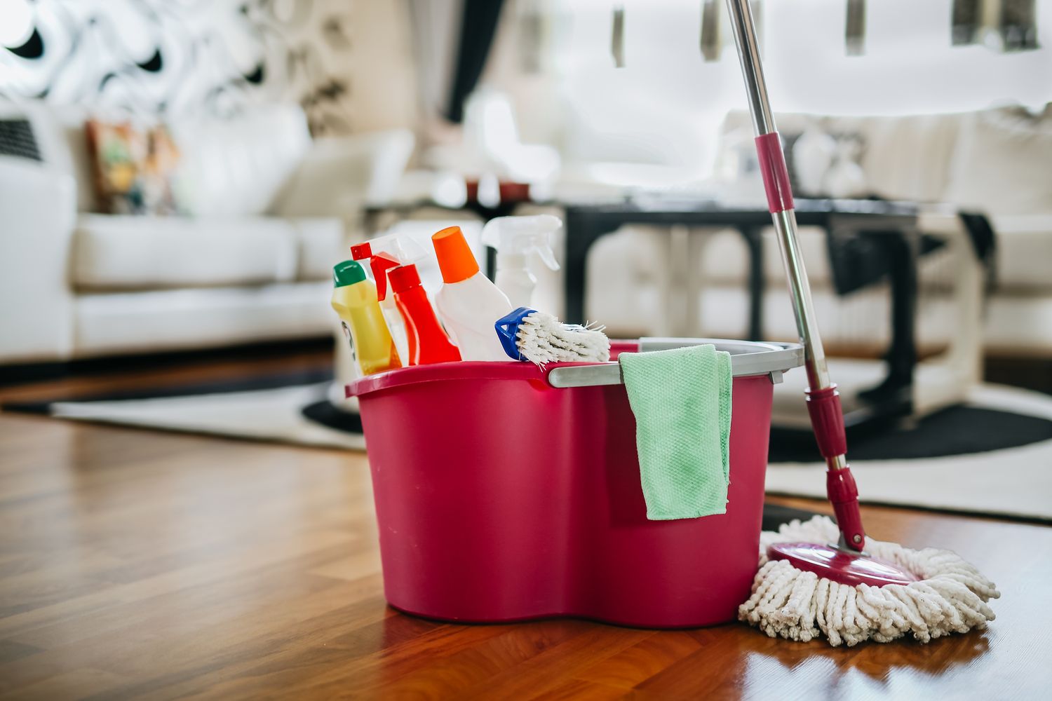 Professional cleaning team at work in a Westmount home